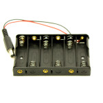 6 x AA Battery Holder with DC Barrel